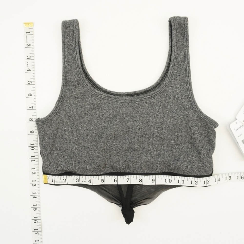 Splendid Studio Ribbed Front Mesh Back Sports Bra - Picture 2 of 5
